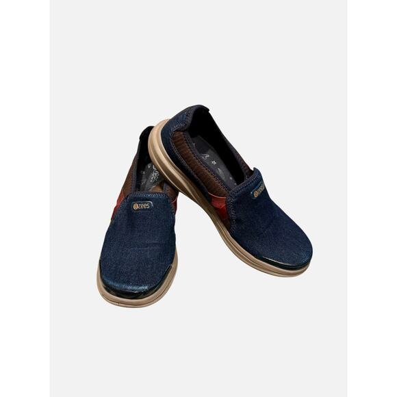 Bzees slip on stretch fabric comfort shoes navy blue women’s size 7.5 - Picture 1 of 9